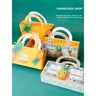  TDĐH_ SET 5 HỘP ĐỰNG BÁNH DỨA BÁNH  KẸO TẾT _MẪU : NỮ HOÀNG+ THANH NHÃ_25cm x 10.5cm x 5.5cm 