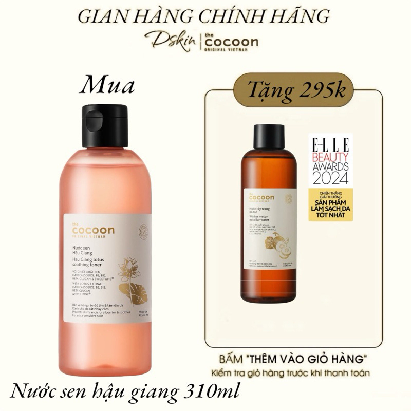 [SPECIAL COMBO] Toner Nước sen Hậu Giang 310ml- Nước tẩy trang bí đao 500ml | BigBuy360 - bigbuy360.vn