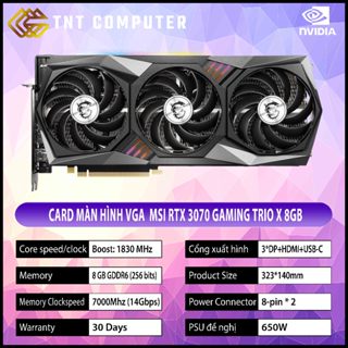 VGA - Card màn hình MSI RTX 3070 8G GAMING X TRIO 3 Fan 2nd