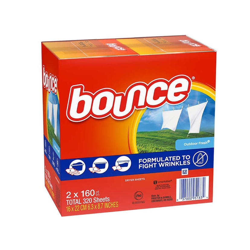 Giấy thơm quần áo Bounce 320 tờ
