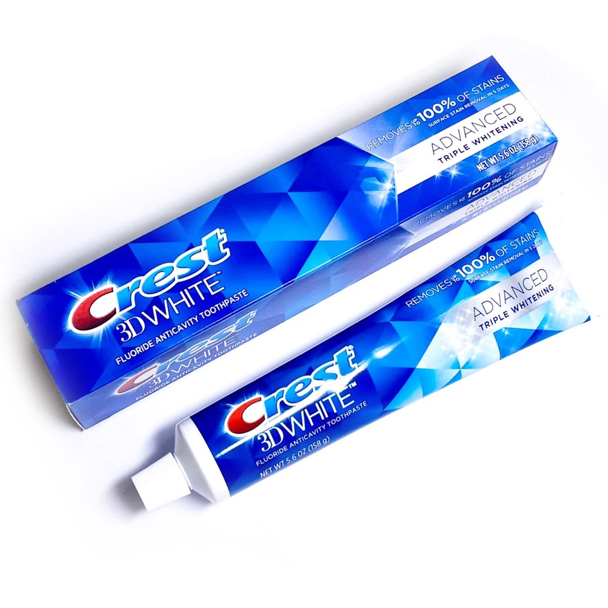 Kem đánh răng Crest 3D White Advanced Triple Whitening (158g)