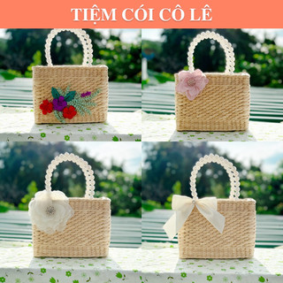  Túi cói lục bình quai ngọc mẫu mới cực sang chảnh-Tiệm Cói Cô Lê 