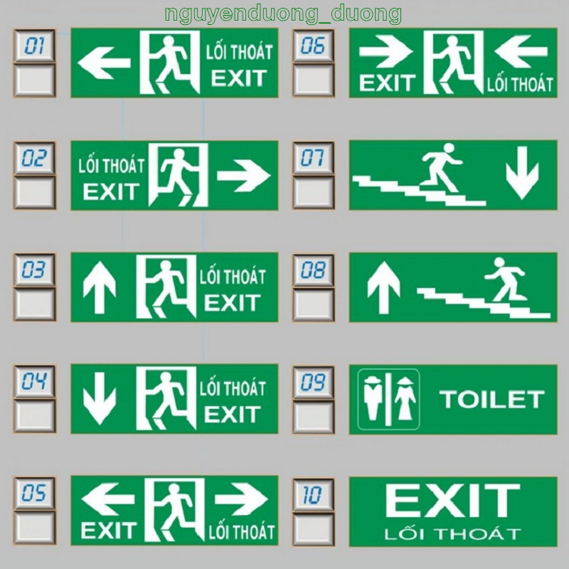 ĐÈN EXIT CHỈ DẪN THOÁT HIỂM 2 MẶT, ĐÈN EXIT CHỈ HƯỚNG THOÁT HIỂM KHI SẢY RA SỰ CỐ