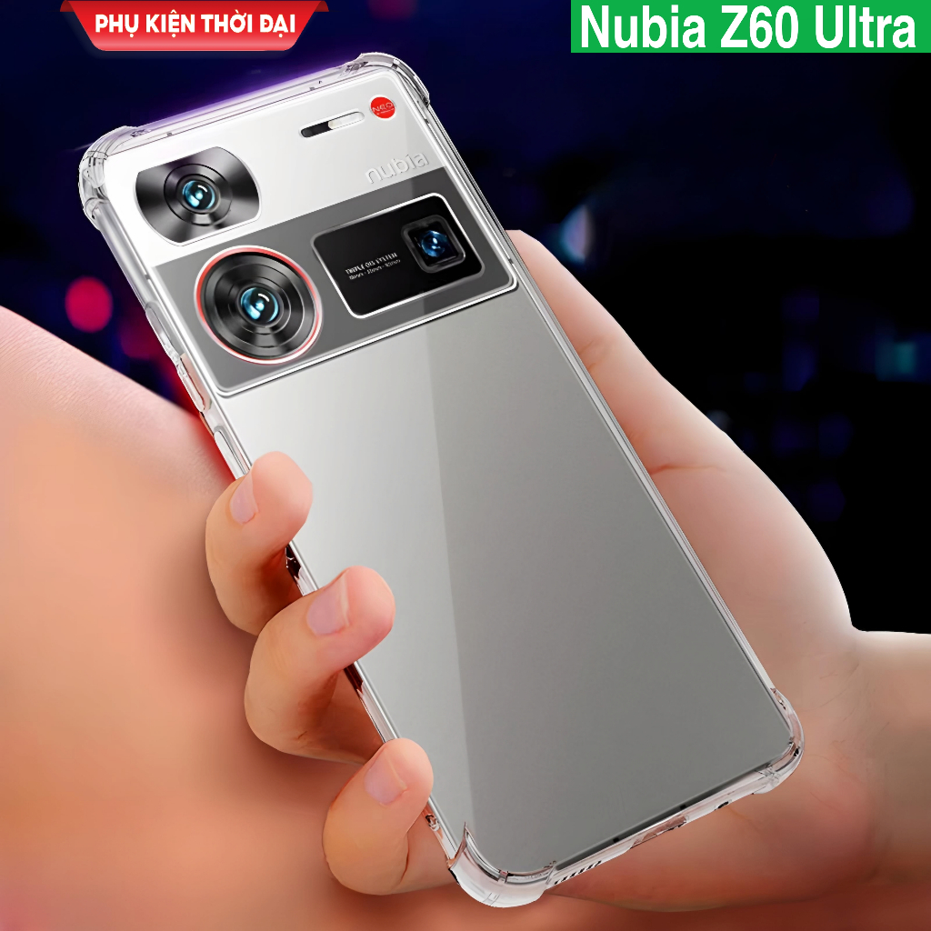 Ốp lưng Nubia Z60 Ultra / Z60s Pro / Z70 Ultra / Z70s Ultra dẻo trong suốt lồi chống sốc lồi 4 góc h