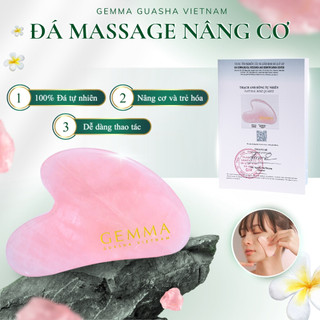  Đá Massage Mặt Guasha GEMMA  GUASHA VIETNAM BằngThạch Anh Hồng Giúp Da Săn Chắc Nâng Cơ Thon Gọn Mặt 