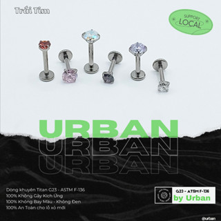 [1 CHIẾC][XỎ] Khuyên Tai TITAN G23 ASTM F136 ĐÁ TRÒN Unisex Cá Tính Không Gỉ Không Ngứa Không Bay Màu urban