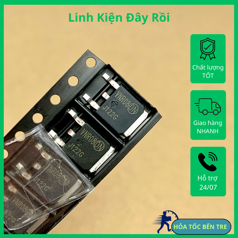 5 cái MJD122G MJD122 MJD122T4G TIP122 J122G Transistor 100V 8A Kênh NPN SOT-252
