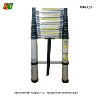 Thang nhôm đơn Kungfu KF-52 - Thang rút nhôm đơn kingfu 5.2m
