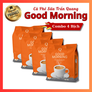 4 Bịch Cà phê sữa GOOD MORNING Trần Quang 480g cafe mix 3in1 (bịch 24 gói * 20g)