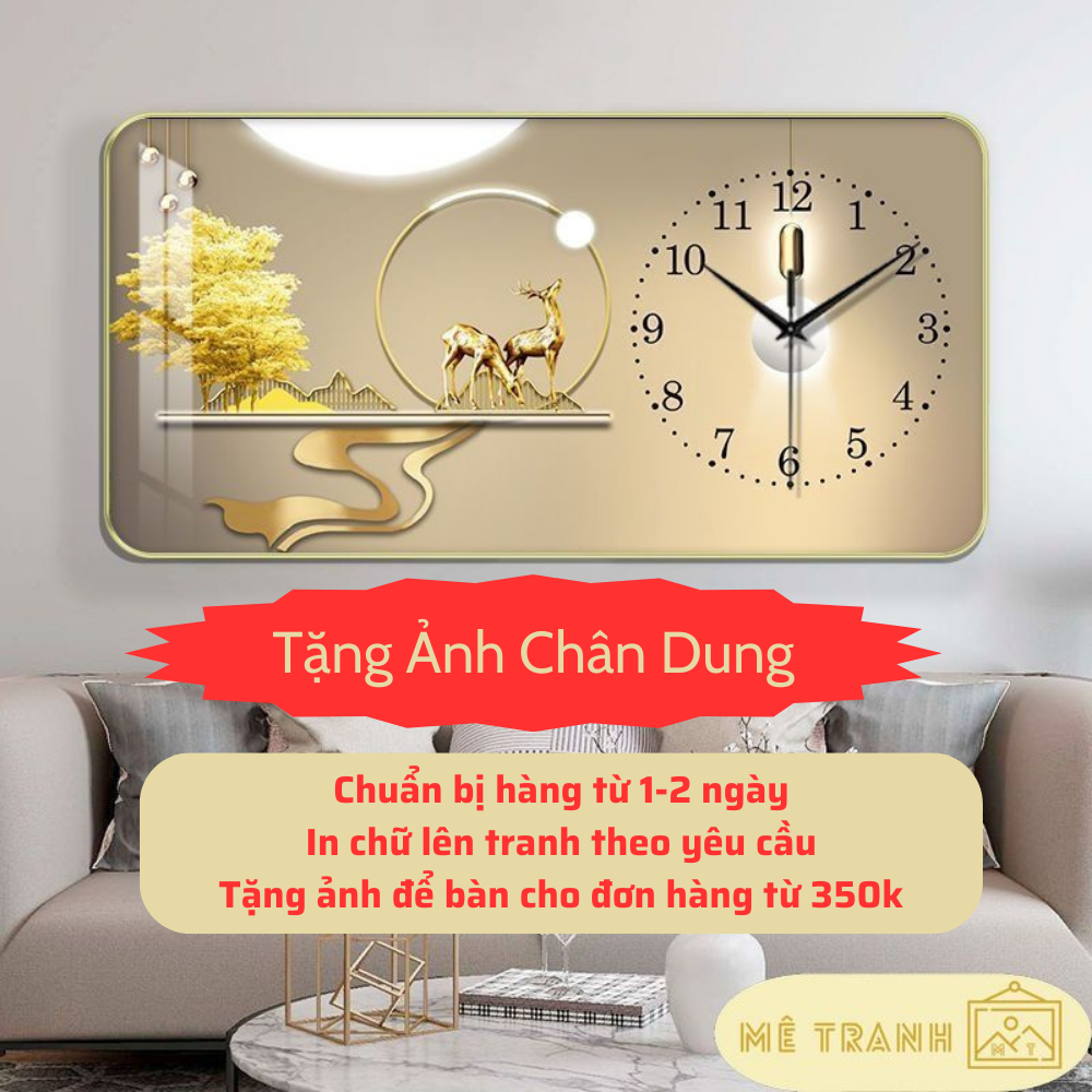 Đồng Hồ Treo Tường Tráng Gương Cao Cấp Trang Trí Decor Phòng Khách, Phòng Ngủ – DH11- Mê Tranh