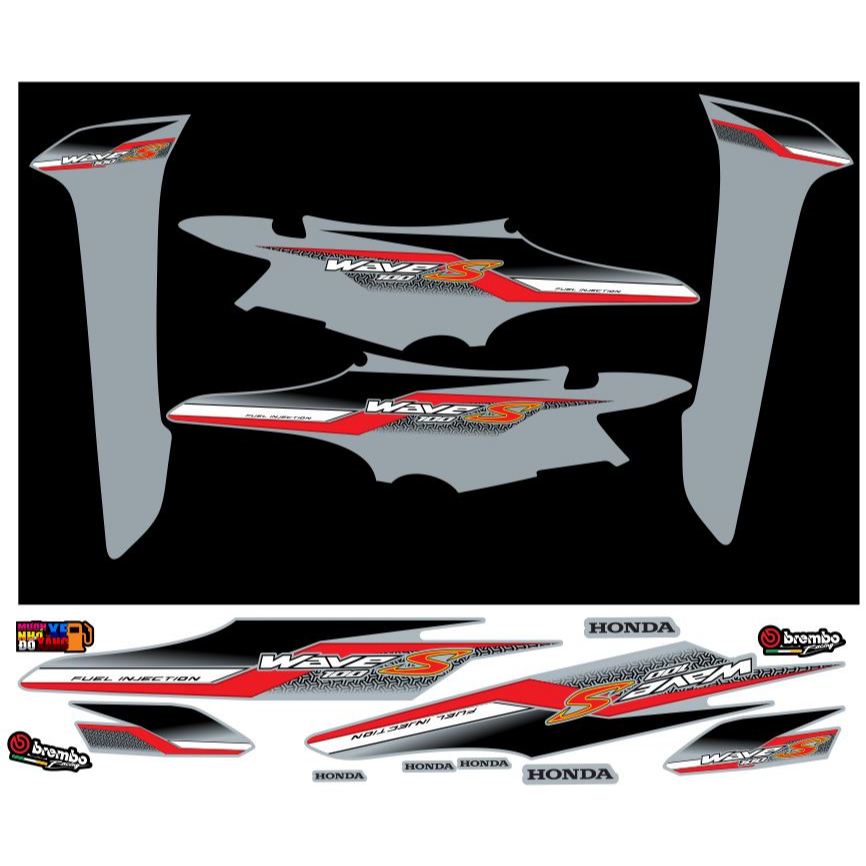 tem wave s 100 xám xi măng đen đỏ hoa văn decal rời 3 lớp