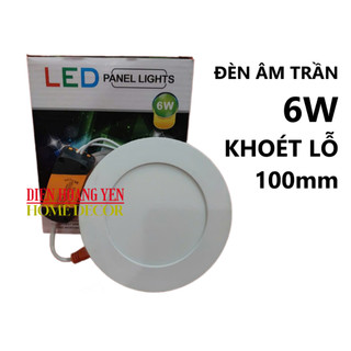 Combo 4 Đèn Led Panel Âm Trần 6W Tròn Phi 100
