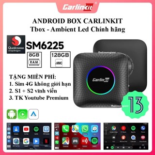 Carplay Android Box ô tô Carlinkit Tbox Ambient Led Qualcomm 6225 tặng Vietmap S2