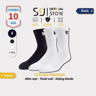 [Combo 10 TẶNG 2] Tất Thể Thao Redik Cotton Cổ Cao Chống Hôi Chân, Vớ Bóng Rổ Pickle Ball Bóng Đá Chạy Bộ - NZC9803