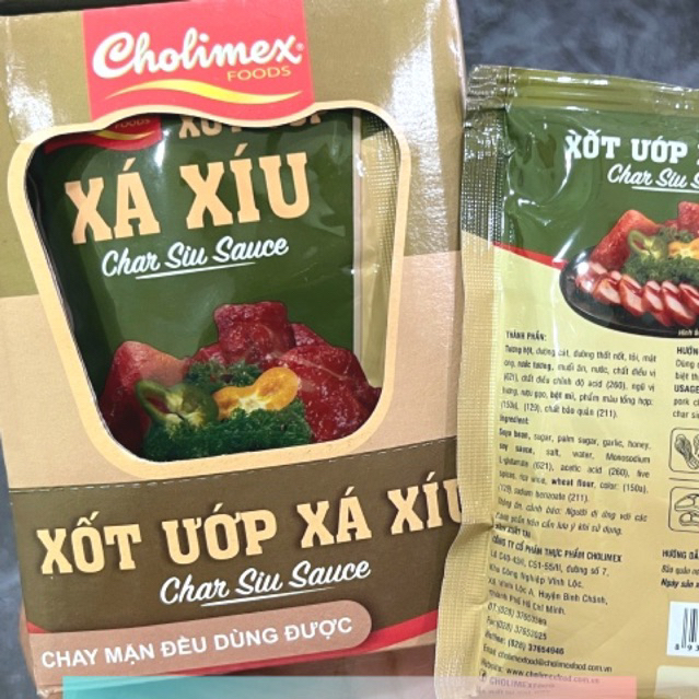 [chay/mặn]Xốt ướp Xá xíu Cholimex (gói 70gr)