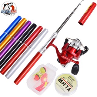 Bộ Cần Câu Bút Mini Máy Đứng Hoặc Máy ngang 1m Thu Gọn 22cm Cực Kỳ Tiện Gọn