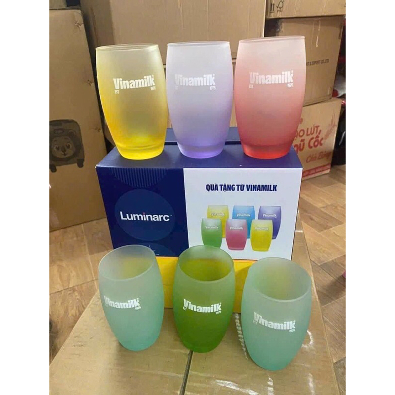 Ly thuỷ tinh cầu vồng LUMINARC Salto Spray color Vinamilk
