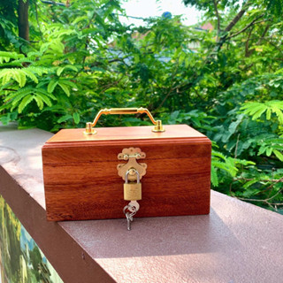 Hộp Tiết Kiệm Đựng Tiền Chất Liệu Gỗ Hương, Hộp Gỗ Đựng Đồ Có Khóa Mật Mã Đổi Được Mật Khẩu