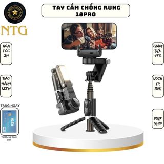 Tay Cầm Chống Rung Điện Tử Gimbal Q18 Có Bluetooth - Gimbal Điện Thoại Chống Rung - Có Chân Đỡ Tự Đứng New 2023