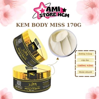 Kem Body MISS THÁI LAN Dưỡng Trắng, Nâng Tone Thấm Nhanh Hộp 170g