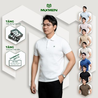  Áo polo nam Mixmen Basic M-606 vải cá sấu cotton interlock xuất xịn áo trơn chuẩn form nam tính cao cấp Big Size 