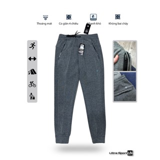 Quần nỉ nam bo gấu jogger Ultra Sport không bai chảy, không xù lông, 3 túi có khoá kéo tiện lợi