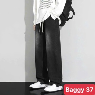 Quần jean baggy nam màu xám đậm ống rộng cargo pants túi hộp chất bò co dãn 4 chiều form dáng suông đẹp HAVADO C5 mới