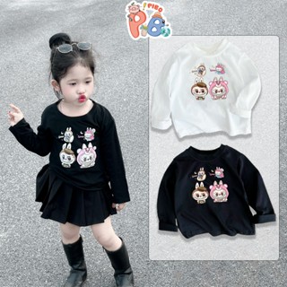 Áo Thun Dài Tay Bé Gái Bé Trai In Hình LaBuBu Cotton 100%, Thông Thoáng, Thấm Hút Mồ Hôi - BabyBoo - PiBo-ADT01