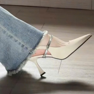 Sandan sục cao gót nữ 7cm gót nhọn KB 052 ngọc trinh store kết xoằn hạt vuông - Nữ, Shoes | BigBuy360 - bigbuy360.vn