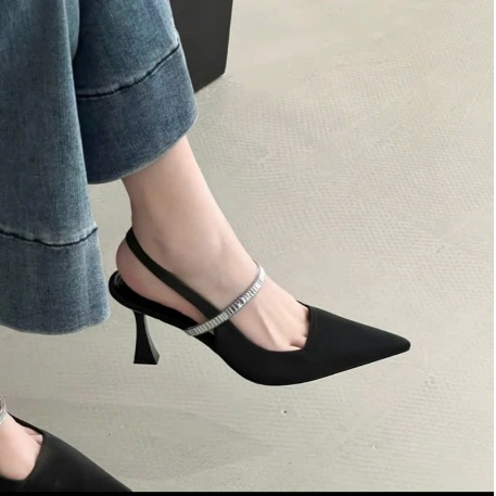 Sandan sục cao gót nữ 7cm gót nhọn KB 052 ngọc trinh store kết xoằn hạt vuông - Nữ, Shoes | BigBuy360 - bigbuy360.vn