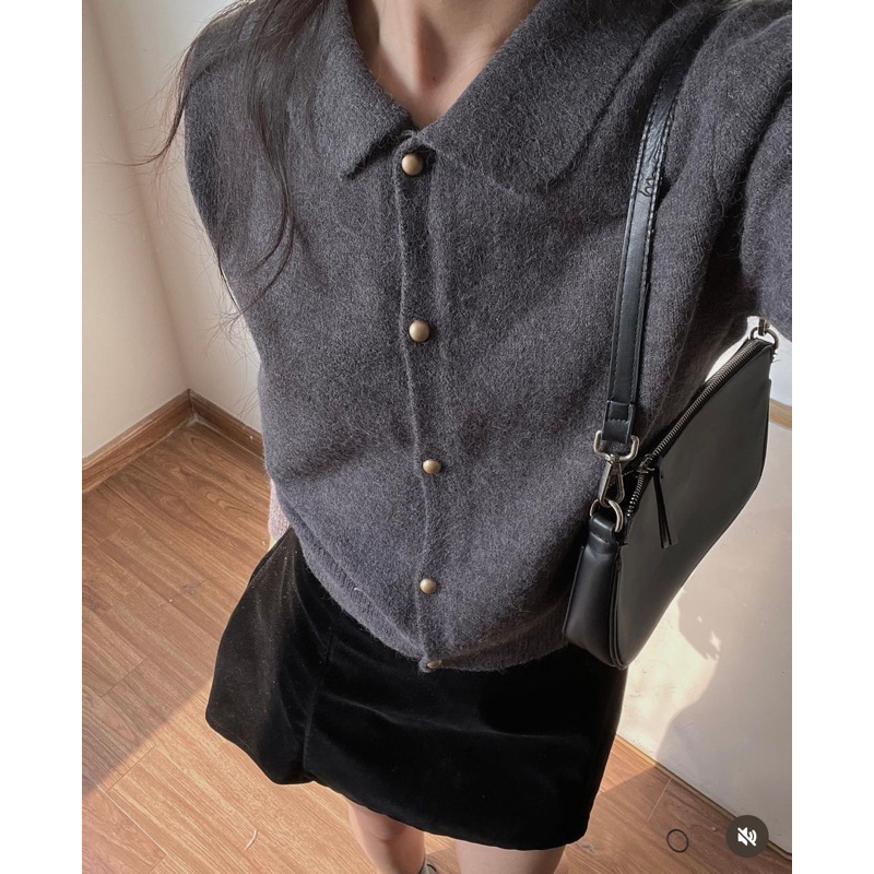 (Hàng QC L1) Áo len cadigan cúc đồng CỔ SEN form vừa nhẹ nhàng cho mùa thu đông | BigBuy360 - bigbuy360.vn