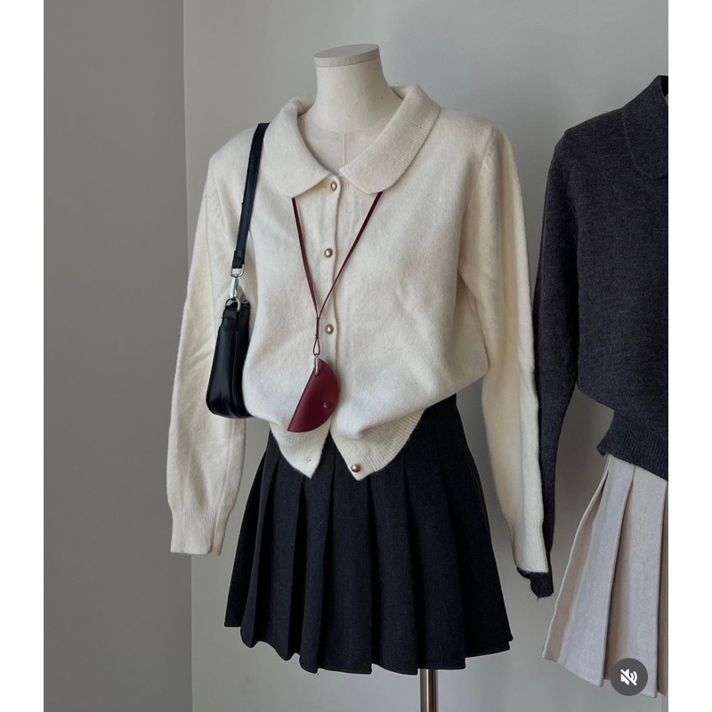 (Hàng QC L1) Áo len cadigan cúc đồng CỔ SEN form vừa nhẹ nhàng cho mùa thu đông | BigBuy360 - bigbuy360.vn