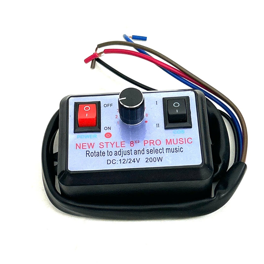 Nhại Còi 3 Pro 12 Bài- 8 Bài, Nhại Nhanh hCậm 12v/24v Auto Còi Hơi, Còi Điện Mã ST3