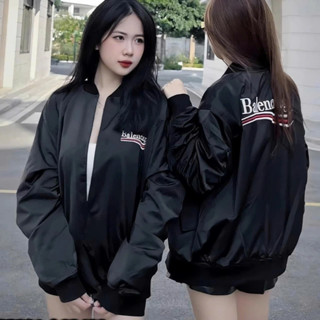 Áo Khoác Gió Bomber Balen Mẫu 2 Lớp Siêu Sịn - Áo Gió Nam Nữ Bờ Len Chính Hãng Logo Thêu Cao Cấp