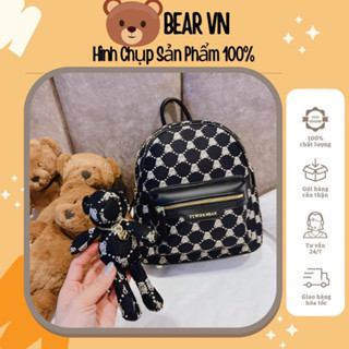 !! HÀNG new!! Balo gấu, Túi Gấu Bear Balo Đen Canvas Size M- Di Di Lê