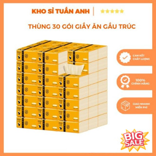 Thùng 30 gói giấy ăn gấu trúc SIPAO  FREESHIP  Giấy ăn SIPAO siêu dai siêu thấm nước