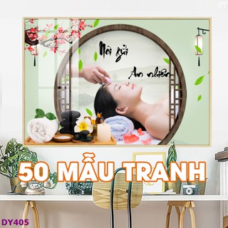 Tranh tráng gương DƯỠNG SINH, Gội đầu, spa, đông y, Tranh tráng gương cao cấp