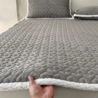  Thảm nỉ lông cừu đa năng trải giường trải sàn 3 lớp siêu dày cực ấm có đai chun cố định 4 góc 1m6x2m và 1m8x2m 