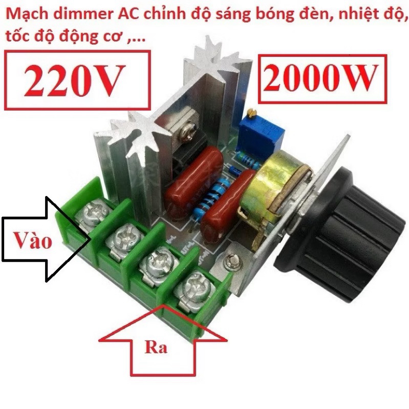 bộ điều chỉnh tốc độ động cơ, tăng giảm độ sáng bóng đèn 200v 2000w