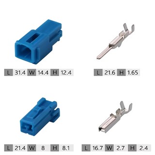 Jack điện cấp nguồn loa xe JA5 2 pin