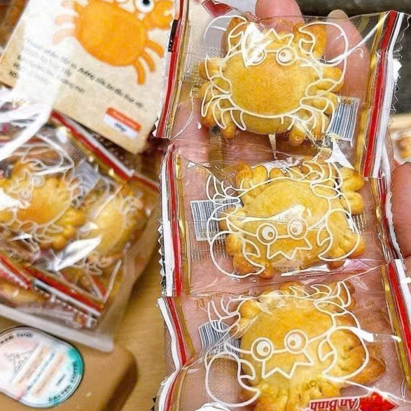 Bánh Cua Nhân Kem Bơ Sữa , Bánh Cua Kem Bơ Sữa , Bánh Quy Cua Nhân Kem, Bánh Con Cua, Bánh Quy Cua K