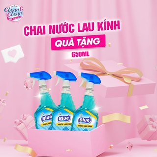 [ Clean GIFT ] Nước lau kính Blue Hàn Quốc - Chai 650ml