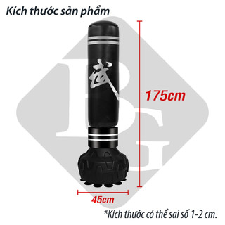 [MALL] BG Trụ đấm bốc Boxing Pile BG Red/Black mẫu hót 2025, chất liệu PU cao cấp