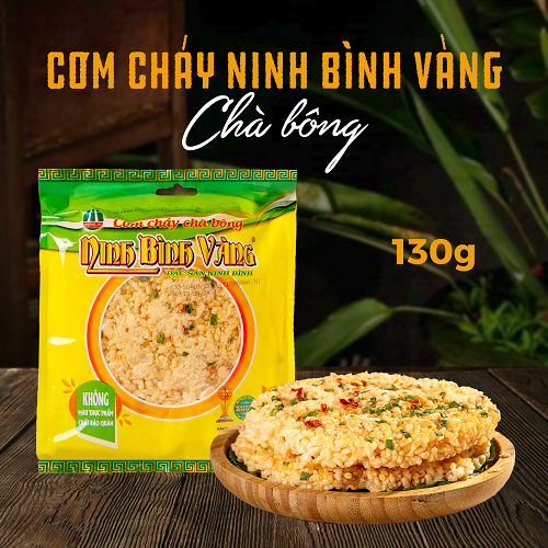 Cơm cháy CHÀ BÔNG Ninh Bình Vàng 130g - Đặc sản Ninh Bình, Đại Long