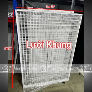Khung lưới sắt treo đồ, khung lưới lắp kệ sắt siêu thị, lưới sắt ô vuông bắn tường cài móc treo, móc cài treo đồ đa năng