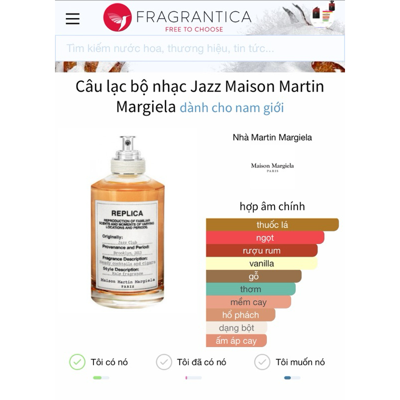 REPLICA JAZZ CLUB (CHIẾT 10ML)