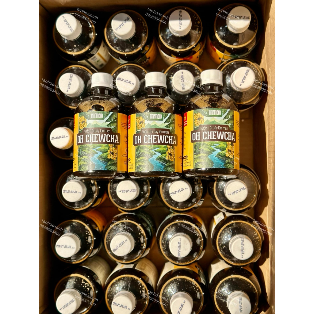 OH CHEWCHA NƯỚC CHUỐI LÊN MEN 500ML (CHAI NHỰA)