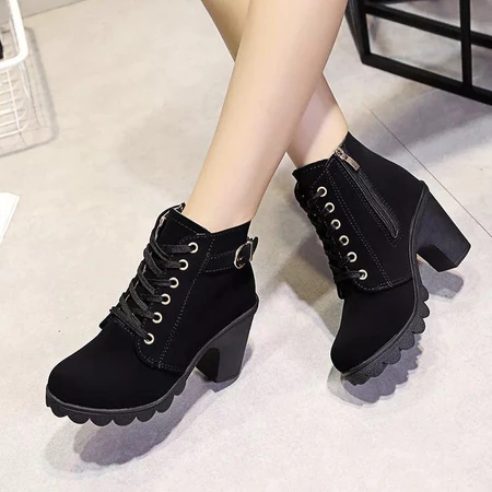 (nên tăng 1 size) Bốt Thời Trang Nữ, Phong Cách Hàn Quốc, Hàng Mới Về, Thêm Một Cỡ GiàY Boot Nhung Shoes Cổ Cao Women