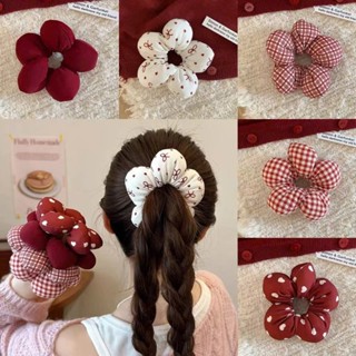 Dây buộc tóc hoa phao lớn hot trend, Scrunchies cột tóc đuôi ngựa - buộc tóc hình bông hoa - Selenshop