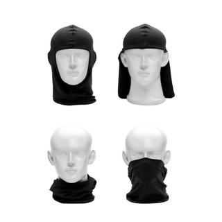 Khăn trùm đầu ninja đầu đi phượt nam nữ màu đen vải mát chống tia uv